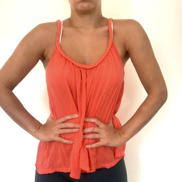 Topshop Orange Braided Strap Cami Tank Top 4 - Picture 1 of 5